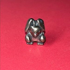 Authentic Retired Pandora 925 ALE Sterling Silver Bunny Rabbit Charm-790389